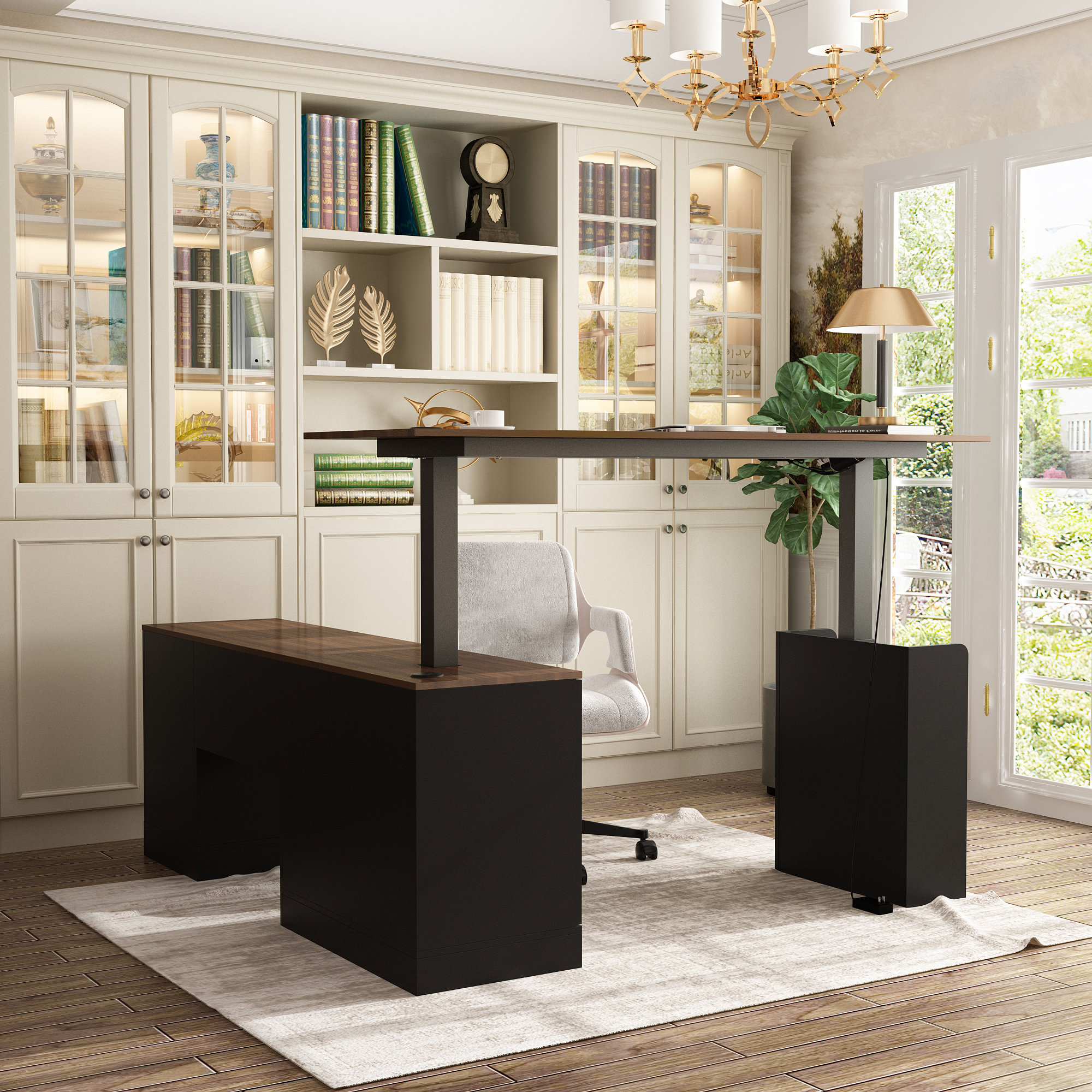 Wade Logan® Bernarrdetta 63 W L-Shaped Lift Desk & Reviews | Wayfair